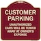 Signmission Designer Series-Unauthorized Cars Will Be Towed Away At Owners Expense, 18" L, 18" H, BU-1818-9875 A-DES-BU-1818-9875 - alternate 1